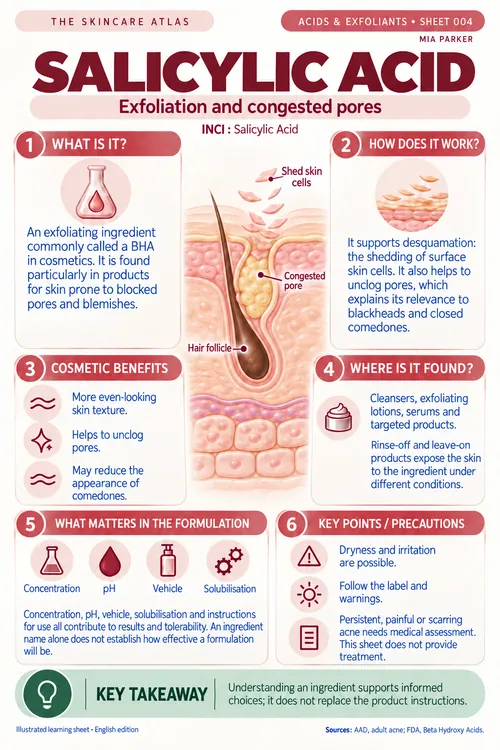 Illustrated reference sheet: Salicylic acid
